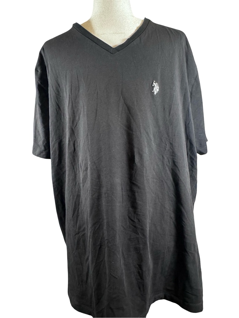 U.S. Polo Assn. Men's Black V-Neck Short Sleeve Tee